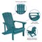 Merrick Lane Ayala 3 Piece Outdoor Leisure Set with Set of 2 Poly Resin Adirondack Chairs and Star and Moon Iron Fire Pit
